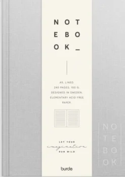Notebook Textile light grey lined A5