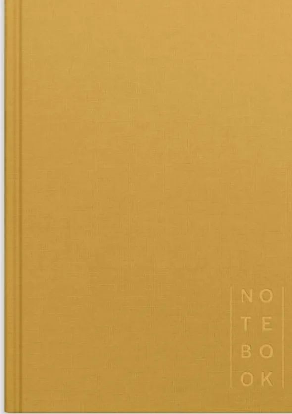 Notebook Textile mustard lined A5