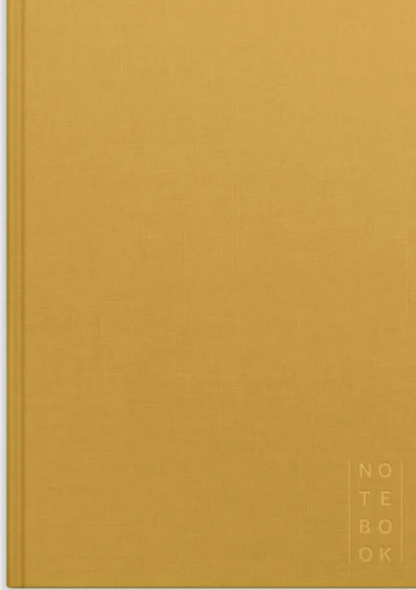 Notebook Textile Mustard Lined A4