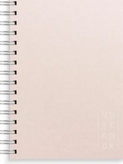 Notebook Textile pink lined A5 spiralbunden