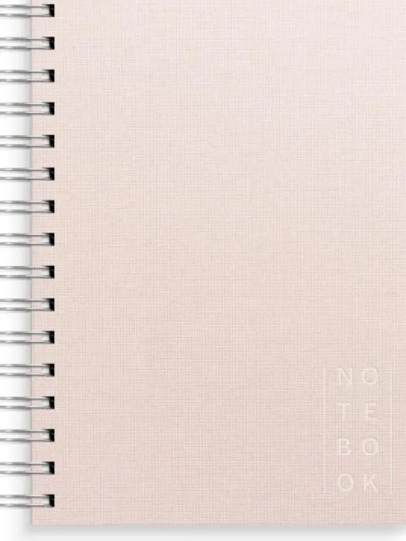 Notebook Textile pink lined A5 spiralbunden