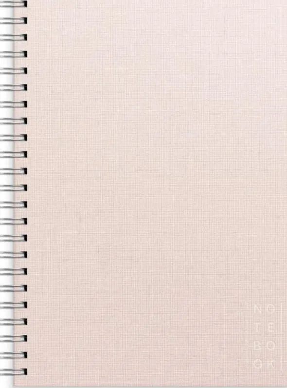 Notebook Textile pink lined A4 spiralbunden