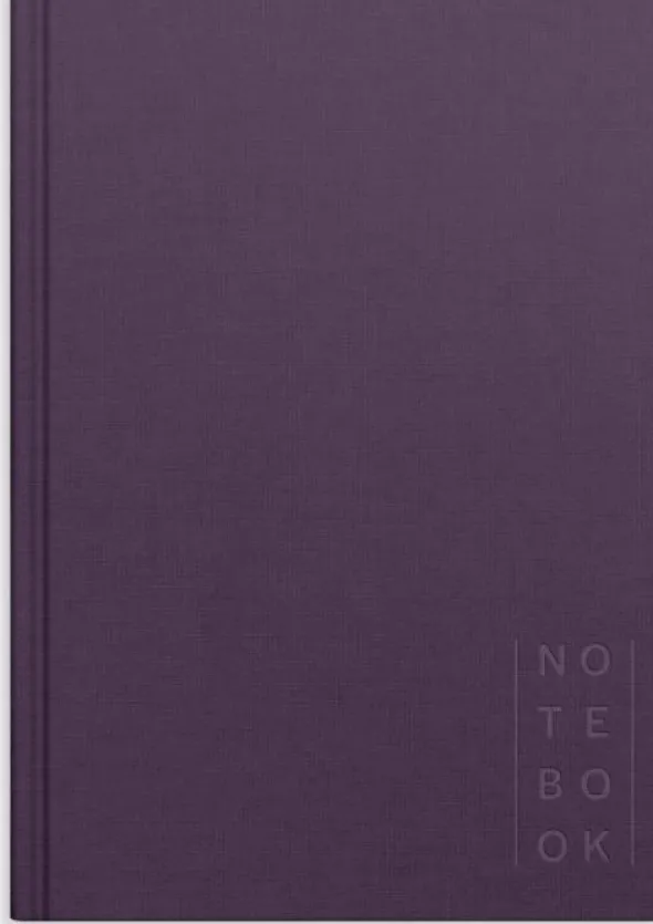 Notebook Textile Plum Lined A5