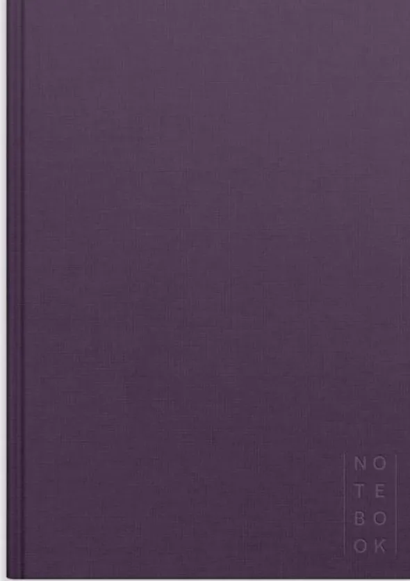 Notebook Textile Plum Lined A4