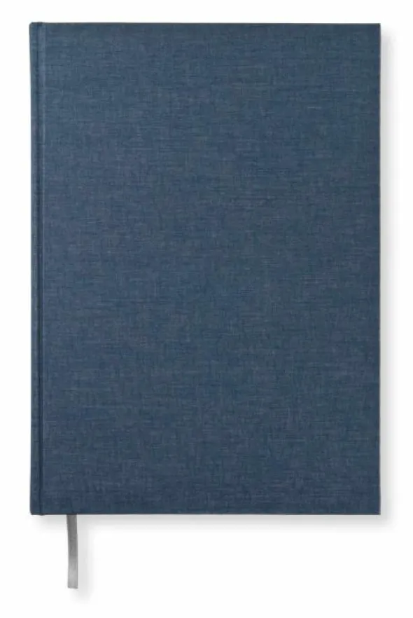 Olinjerad Blank Book A4 192 sidor Dark Denim