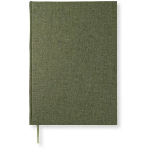 Olinjerad Blank Book A4 192 sidor Khaki Green