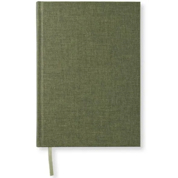 Olinjerad Blank Book A5 - 128 sidor Khaki Green