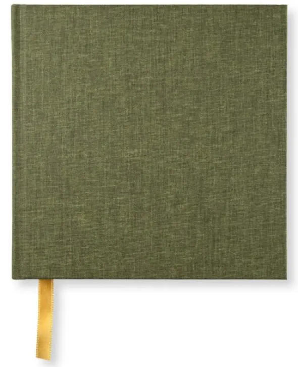 Olinjerad Blank Book 185x185 Khaki Green