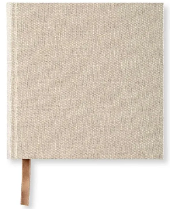 Olinjerad Blank Book 185x185 Rough Linen