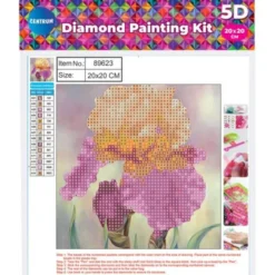 Pärlmosaik Diamond 20x20cm Blommor