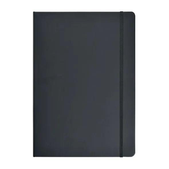 PU Notebook A4 linjerad Svart