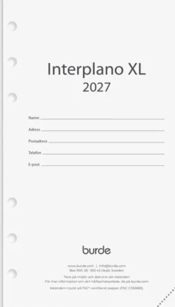 Regent kalendersats Interplano XL 2027