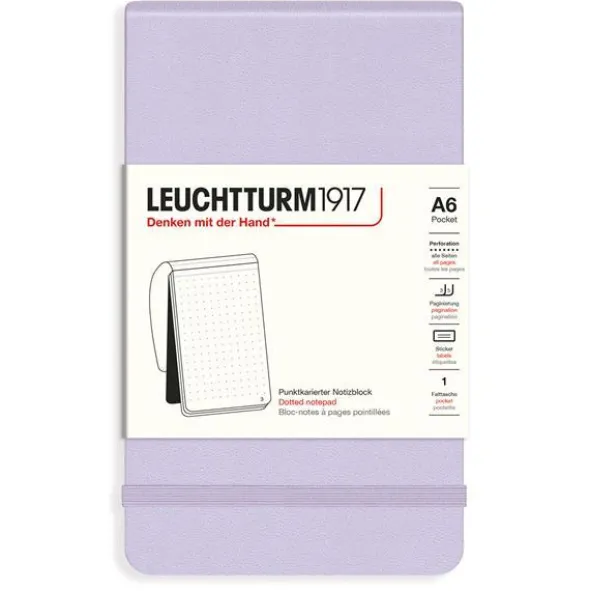Reporter Notepad A6 hard cover Dotted Lilac