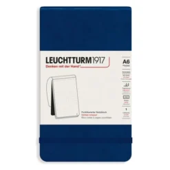 Reporter Notepad A6 hard cover Dotted Navy