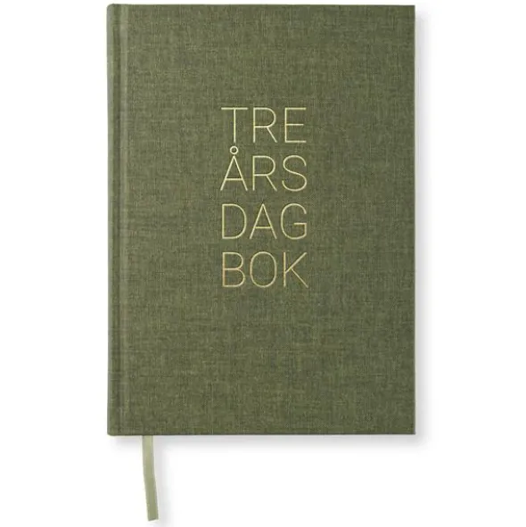 3-årsdagbok A5 Khaki Green