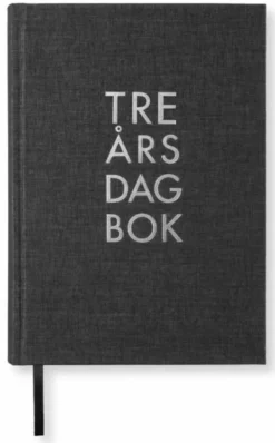 3-årsdagbok A5 Transparent Black