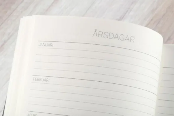 5-årsdagbok Dark Denim