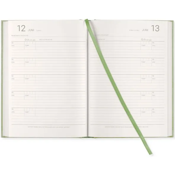 5-årsdagbok Green Leaf