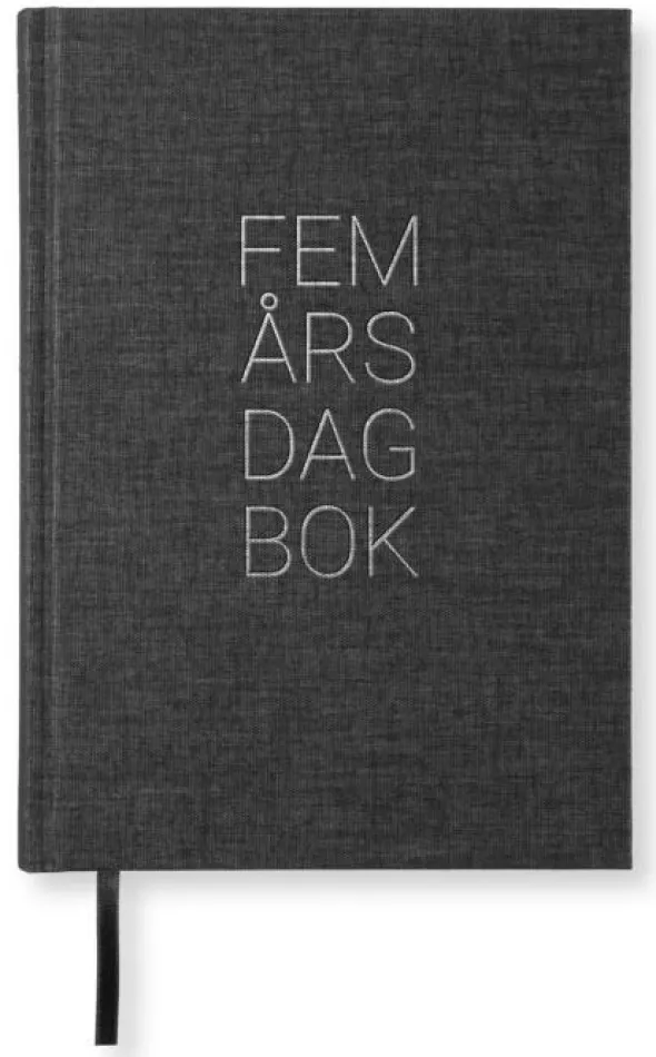 5-årsdagbok Transparent Black