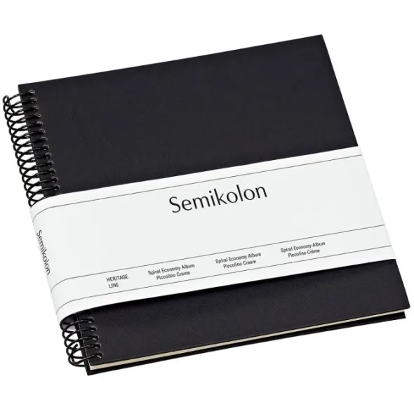 Semikolon Spiral Album Spiral Piccolino Cream Black