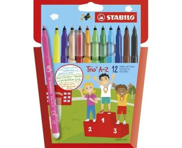 Stabilo Trio Fiberpenna 12-pack