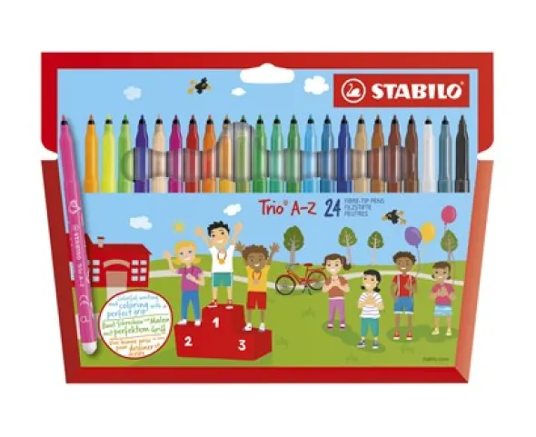 Stabilo Trio Fiberpennor 24-pack