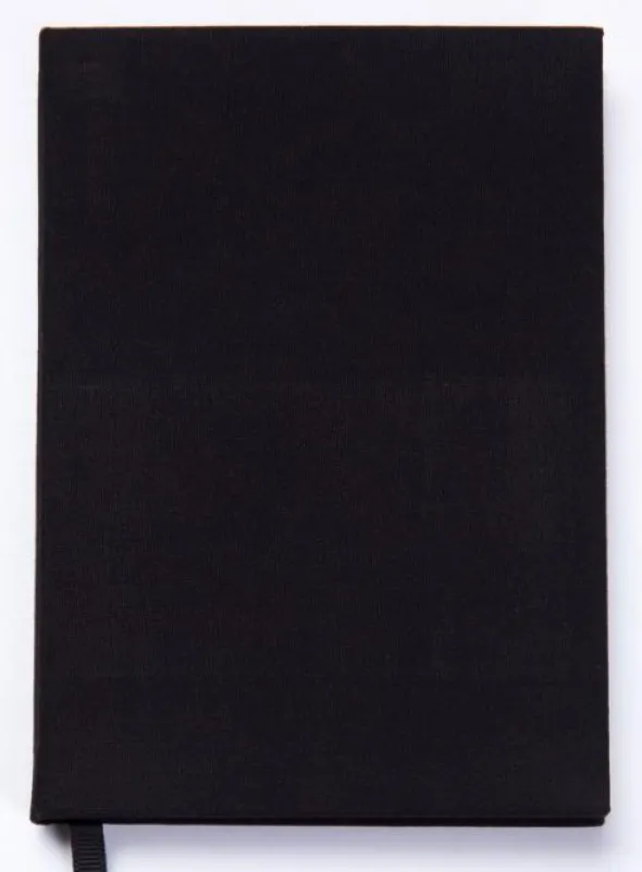 Telefonbok/Indexbok A6 A-Ö svart linnetextil