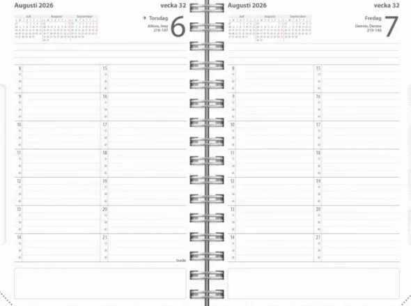 Tidkalender svart kartong 2026