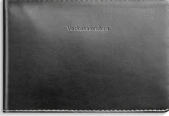 Veckokalendern svart konstläder 2027