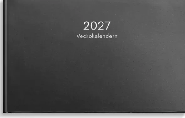 Veckokalendern svart plast 2027