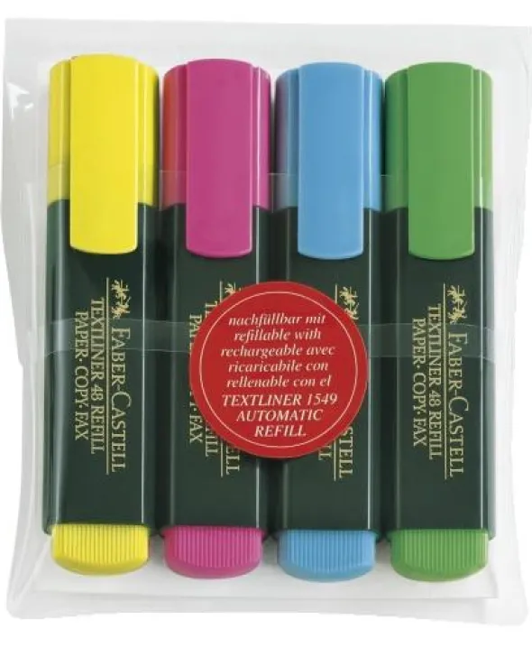 Överstrykningspenna Faber 4-pack
