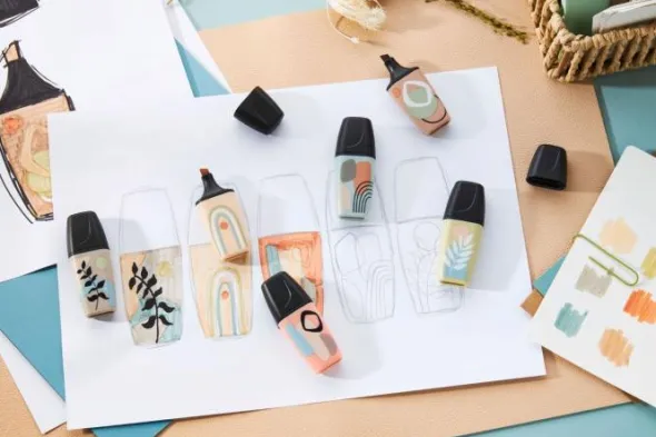 Överstrykningspenna Stabilo Boss Mini Naturevibes 6-pack