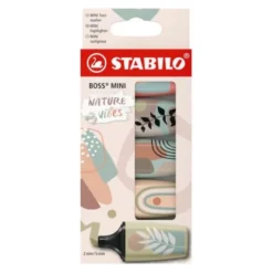 Överstrykningspenna Stabilo Boss Mini Naturevibes 5-pack