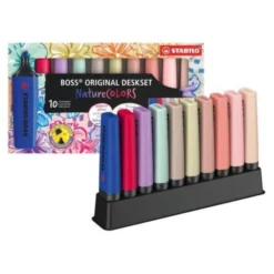 Överstrykningspenna Stabilo Boss Nature Wildflower Deskset 10/fp