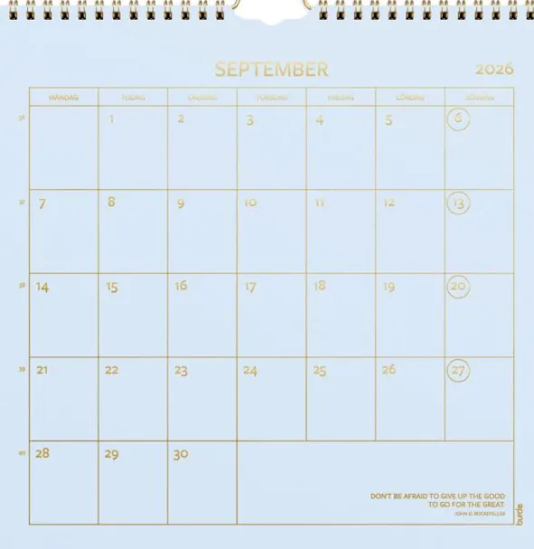 Väggkalender Color 2026
