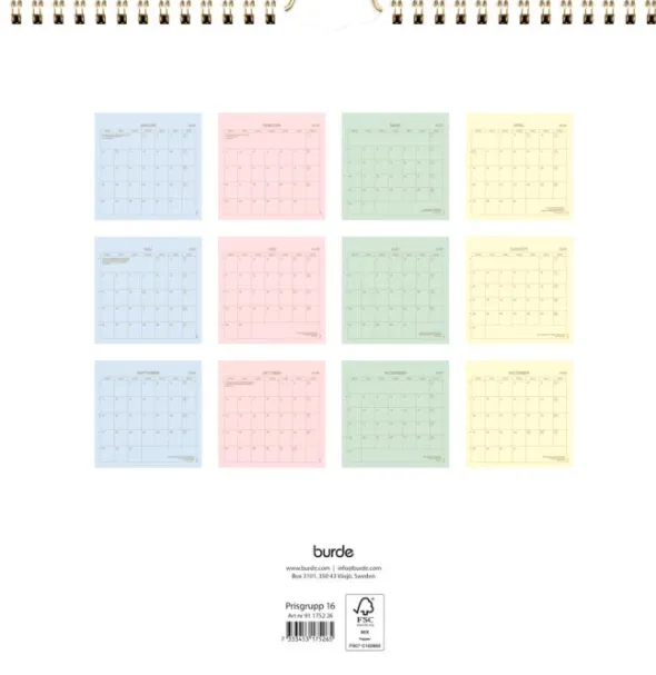 Väggkalender Color 2026
