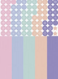 Väggkalender Pastell stickers 2027