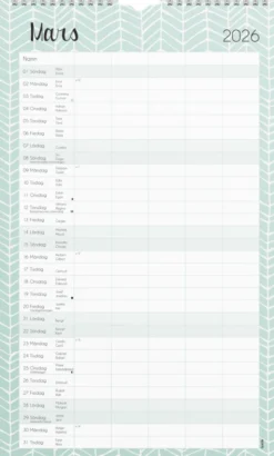 Väggkalender Pastell stickers 2026