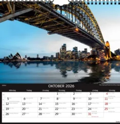 Väggkalender Skylines 2026