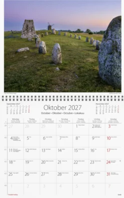 Väggkalender Sweden med kuvert 2027