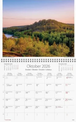 Väggkalender Sweden med kuvert 2026