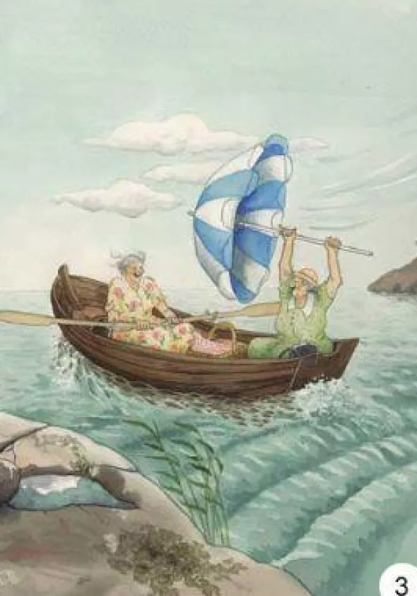 Vykort Inge Löök "Seglar"