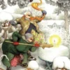 Vykort Inge Löök "Skär snötårta"
