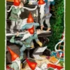 Vykort Inge Löök "Tomte spelar piano"