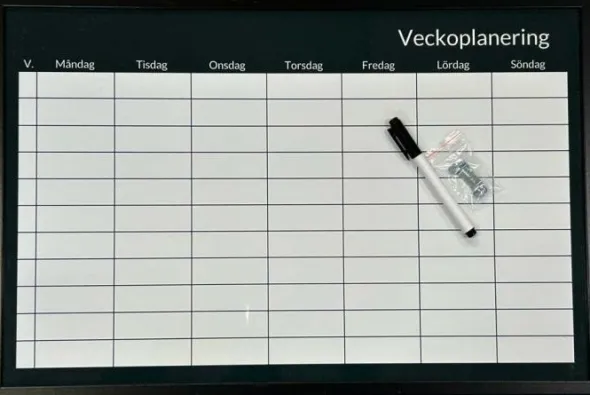 Whiteboardtavla veckoplanering 60x40cm